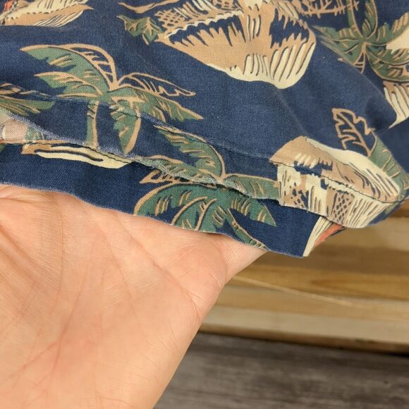 Vintage 90s Reyn Spooner Joe Kealoha's SS Hawaiian Shirt Med MISSING BUTTON wear - Picture 4 of 11